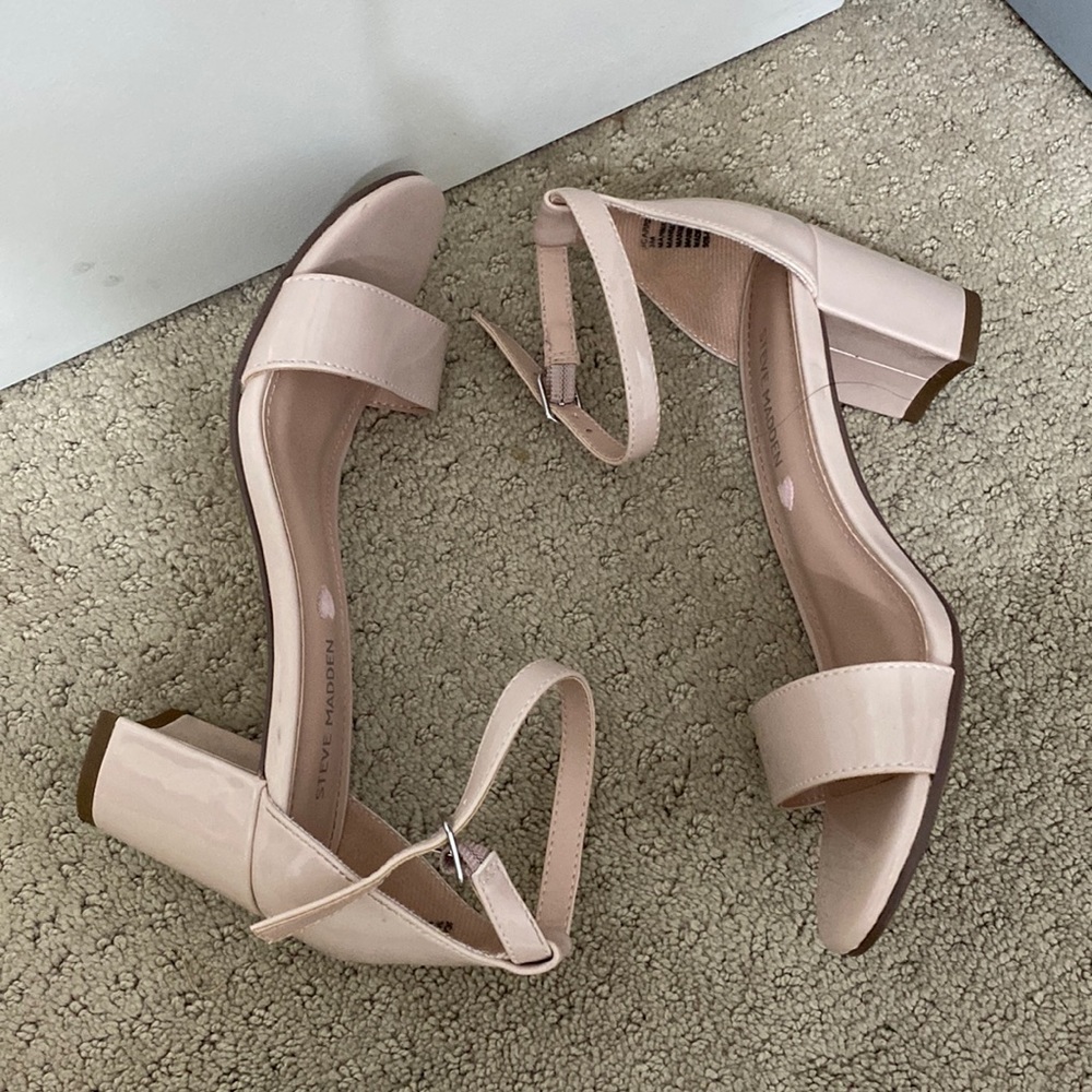 Girls Steve Madden Light Pink mini sandal heels - worn once!